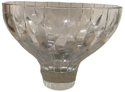 Vintage Stuart Kristall ''PRISM'' von John Luxton extra große Obstschale 10'', 50er Jahre