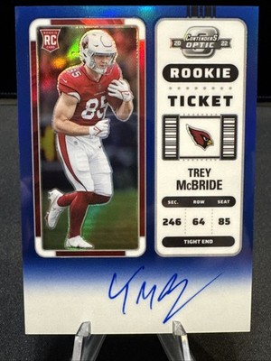 2022 Panini Contenders Optic Trey Mcbride Rookie Ticket Blue Auto /75 RC