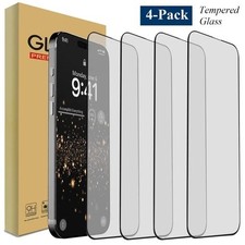 4x For iPhone 15 Plus/15/15 Pro Max Tempered Glass Screen Protector Guard Film
