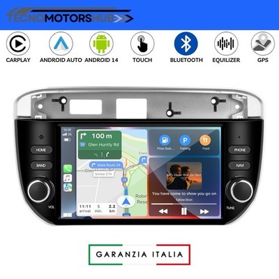 Carplay Wireless Car Stereo For Fiat Punto Evo With Black Navigator 2010-2016 GPS