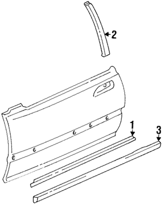 #ad #ad Genuine Honda Belt Weather Strip 72410 SR3 003 $90.53