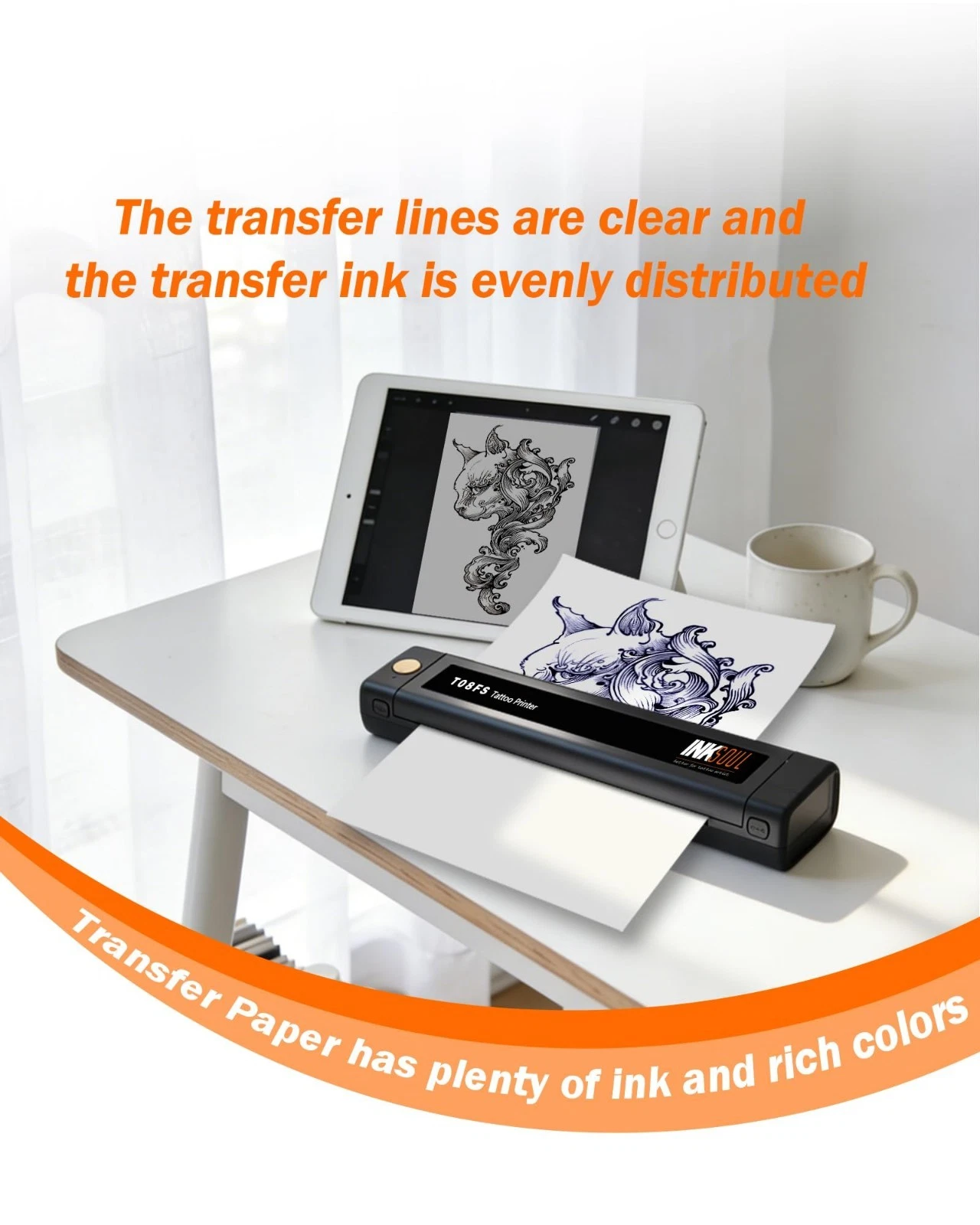100 Sheets Tattoo Transfer Paper A4 Size 8.27" x 11.81" for Crisp Stencils & Des image 4