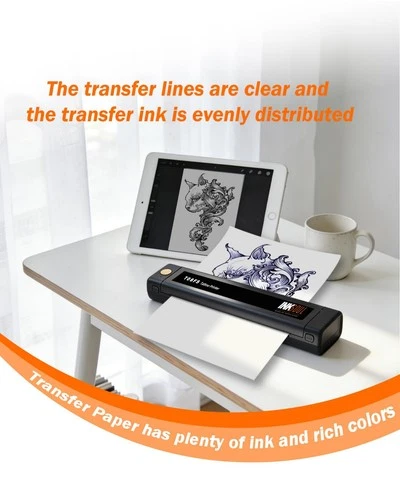 100 Sheets Tattoo Transfer Paper A4 Size 8.27" x 11.81" for Crisp Stencils & Des image 4
