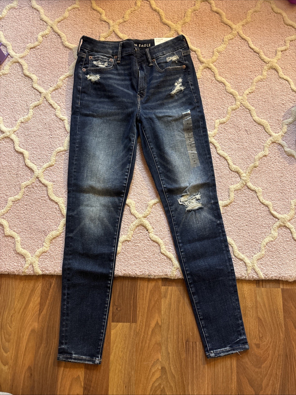 3 American Eagle Size 6 Women’s High Rise Jegging Next Level Stretch Jeans NWT image 2