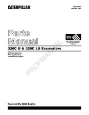 Caterpillar Cat 320C U 320C LU Excavator Parts Catalog Manual SEBP3601