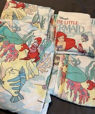 Disney the Little Mermaid Twin Sheet Set Vintage 90's 3pcs Banned