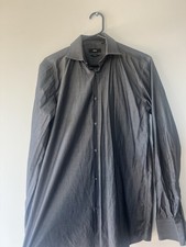 Hugo Boss Grey Slim Fit Men  s Dress Shirt 15 1/2 39