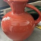 Vintage Fiesta Ware Carafe Water Pitcher Homer Laughlin Persimmon Coral