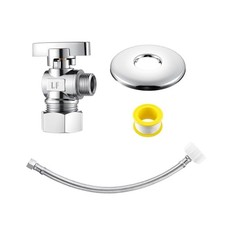 Pack Complete Toilet Valve Kit, Includes/2'' Nom Inlet x 3/8'' OD 12 Inch 1