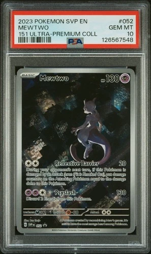 2023 POKEMON SVP EN-SV BLACK STAR PROMO 151 ULTRA-PREM COLL #052 MEWTWO PSA 10