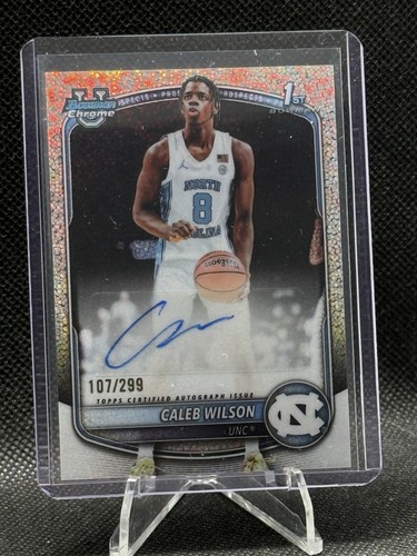 Caleb Wilson #CPA-CL 2025 Bowman Chrome Prospect Autograph card