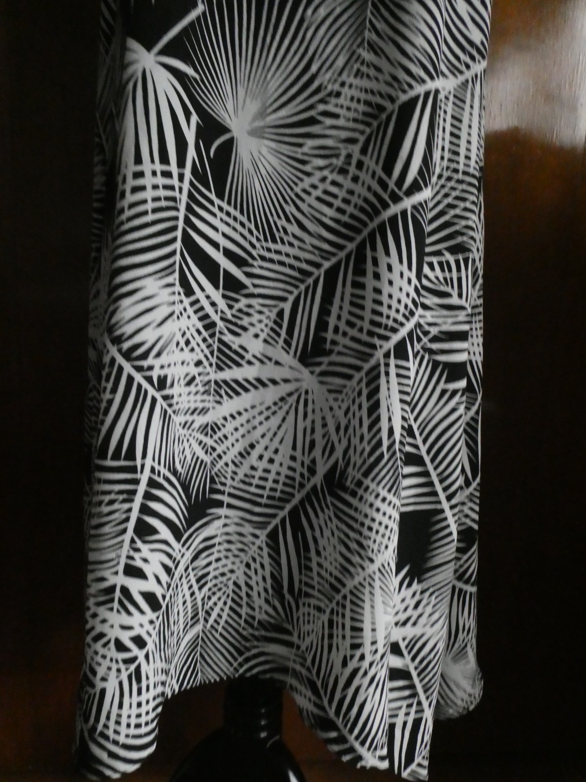 Partizia Lusa Milano Black/White Detailed Asymmetric Tunic Dress Size Medium image 4