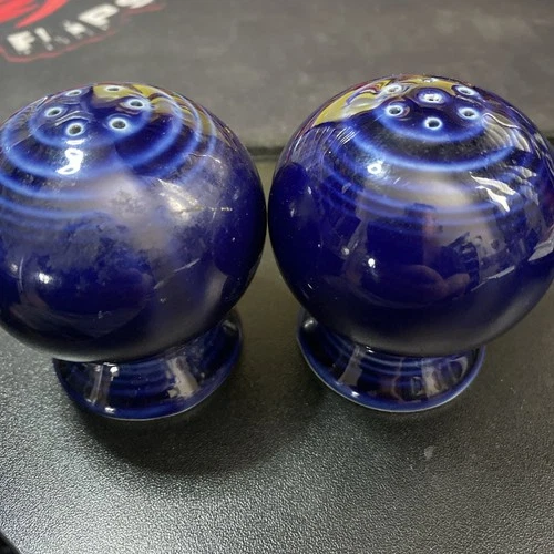 Fiesta Fiestaware Salt & Pepper Shakers Cobalt Blue Homer Laughlin China D2