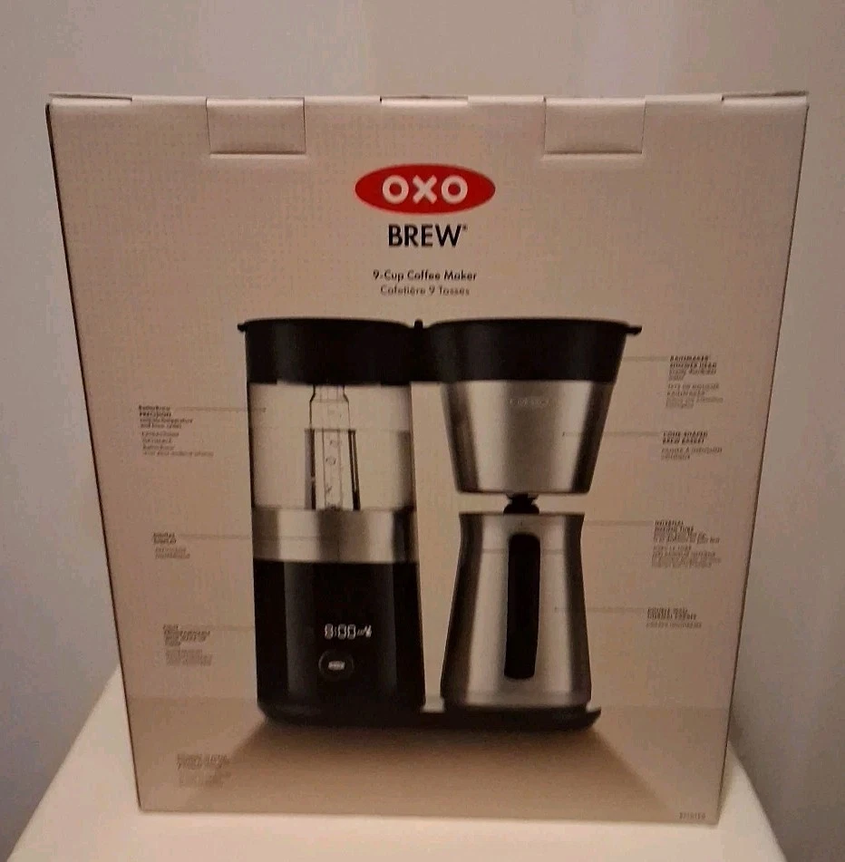 OXO Brew 9 Cup Stainless Steel Coffee Maker, 72 fl.oz.- Model 8710100