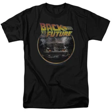 Back To The Future Movie Logo Delorean Licensed Adult T-Shirt