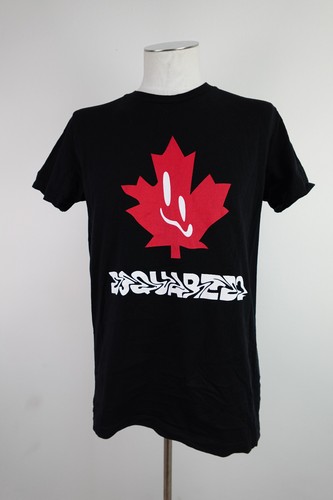 Dsquared2, Dsquared2 Men T-Shirt L Black Cotton Logo Vintage Casual Short Sleeve Italy
