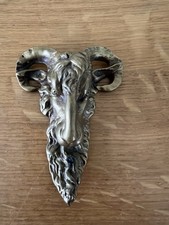 Brass Vintage Rams Head Old Hornie Baphomet Goat Head Witchcraft