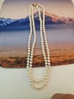 Vintage Two Row Freshwater Cultured Pearl 14k.Yellow  Necklace Elegant — photo 9