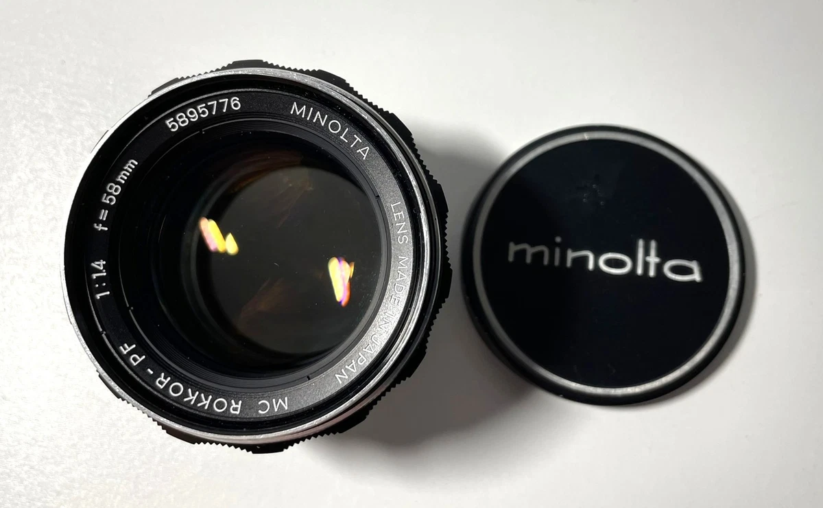 Minolta Rokkor PF 58mm Focal f/1.4 Camera Lenses for sale | eBay