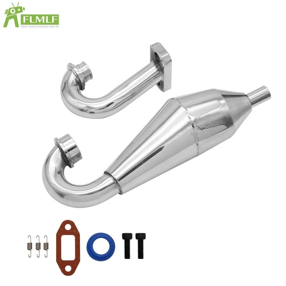 FLMLF 23-36cc Aluminum Tuned Exhaust Pipe For HPI Rv Baja 5B 5T 5SC Buggy RC 1/5 - Image 2 of 4