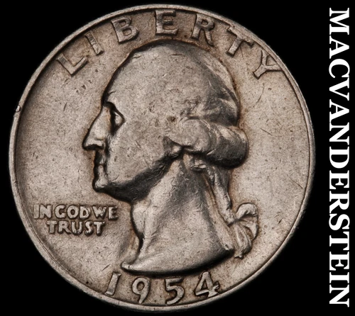 1954-D Washington Quarter- Silver- Scarce Better Date No Reserve #J3129