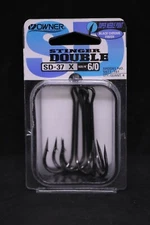 Owner 5671-161 Double Frog Hook Size 6/0 Pack of 4 - 3X Strong Black Chrome