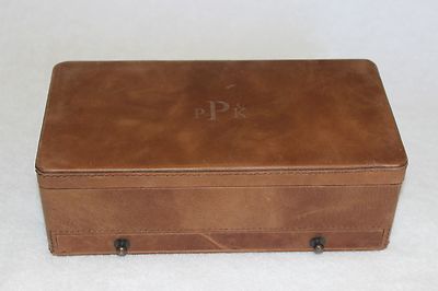 Mark Graham RUSTIC Leather Valet JEWELRY BOX Organizer FREE SHIP MSRP $110 ''PPK''
