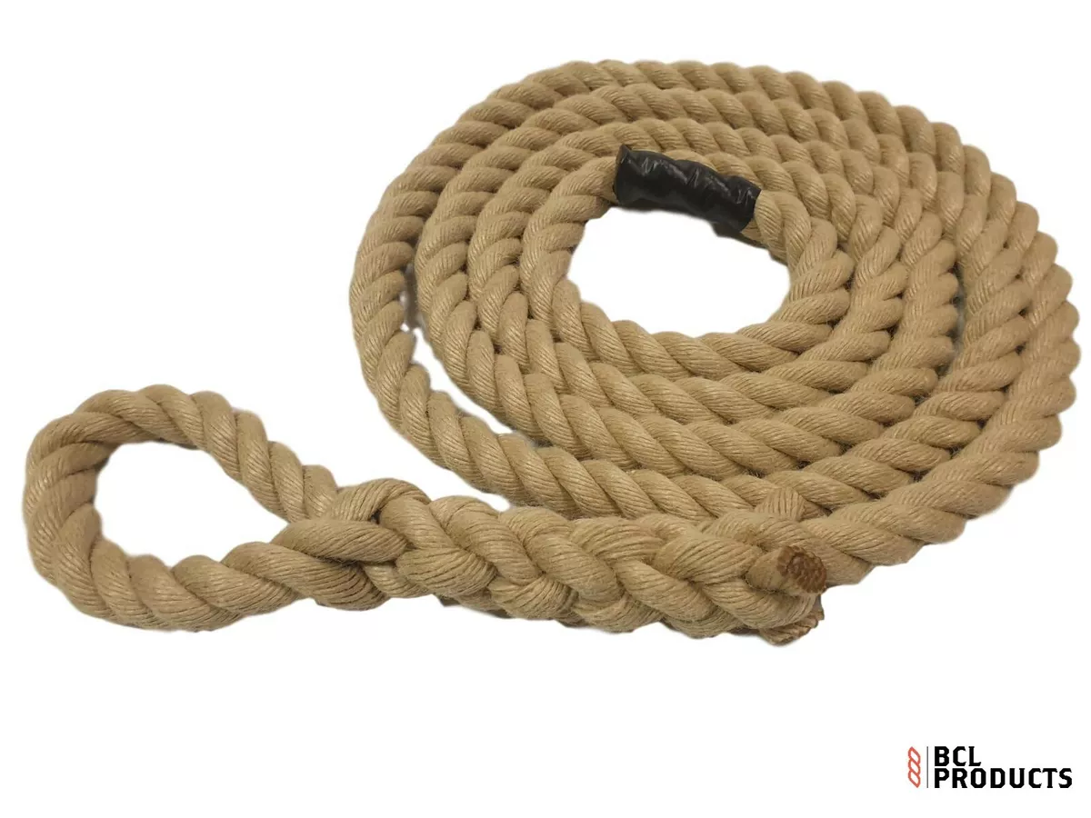 28mm Synthetic Hemp Gym Climbing Rope - Fitness - Training - Choose Length