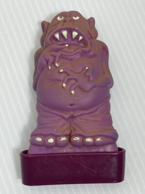 Mattel Inc 1986 figure purple cowering ghost ghoul goblin troll standing