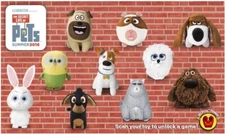 2016 SECRET LIFE OF PETS MCDONALDS HAPPY MEAL PLUSH TOYS - U - PICK