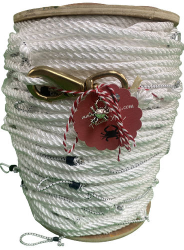 600 Foot Trotline - 1/8" Snood, 6' Spacing, 3-Strand Medium Lay Nylon For Crabbing 12 thumbnail image