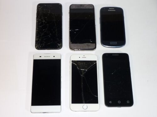 Job Lot 6 Mobile Phones Untested Samsung Vodafone etc.