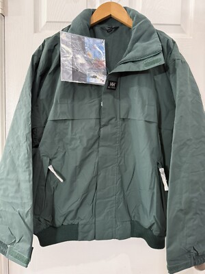 NWT MENS Green HELLY HANSEN JACKET RN #73983 CA #26405 THINSULATE - Size Medium