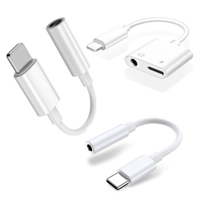 USB-C Type C Adapter Port to 3.5MM Aux Audio Jack Earphone Headphone Phone