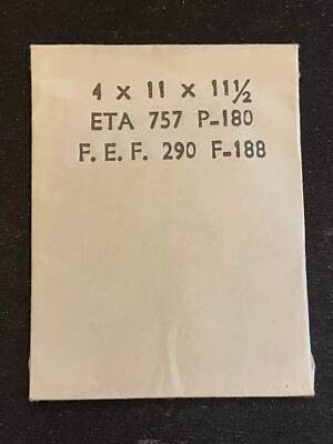 Alloy Mainspring for Fleurier 290, ETA 757, Peseux 180, Felsa 188