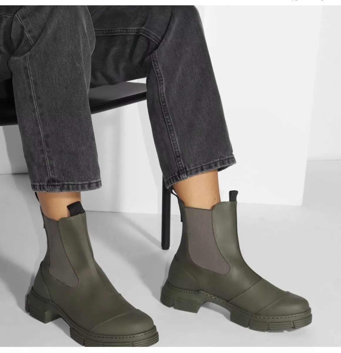 NWT GANNI Kalamata Recycled Rubber Boots 37 | eBay