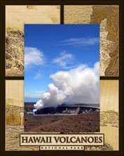Hawaii Volcanoes National Park Laser Engraved Wood Picture Frame (5 x 7)