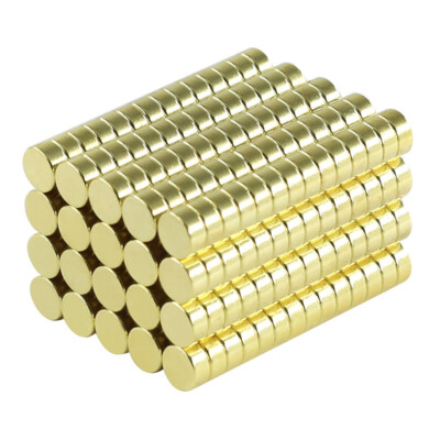 30x Gold Plated Super Strong N52 Rare Earth Round Neodymium Magnet Discs 6mm*3mm