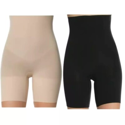 2er Pack Damen Keep Calm nahtlos feste Kontrolle Shorts Slips für Po & Bauch