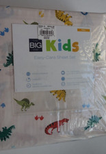 The Big One Kids  275 Thread Count Full Sheet Set Dino Tracks 59.99