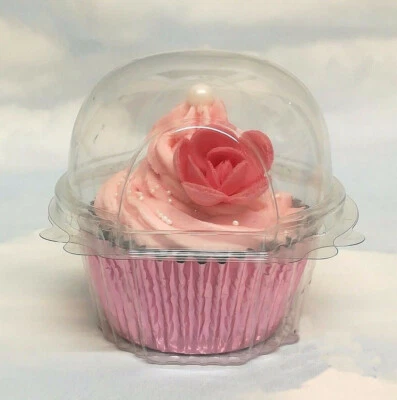 THE CAKE AND SUGARCRAFT STORE Cupcake Holder Clear Plastic Single Muffin Case Box Pods