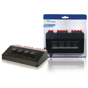 Switch Audio 4 Porte Terminali a Molla - Selettore Segnale Nero