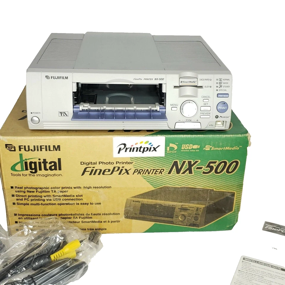 Vintage Fujifilm NX 500 Digital Photo Thermal Printer New Open Box Japan - Image 2 of 4