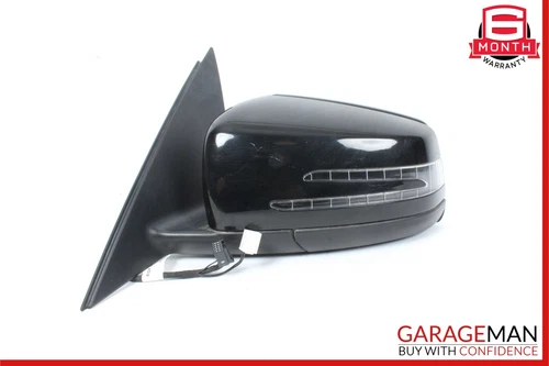 12-14 Mercedes W204 C250 C300 Front Left Mirror Door Rear View Black Blind Spot