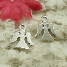 Free Ship 100 pcs Antique silver angel charms 15x14mm H-4881