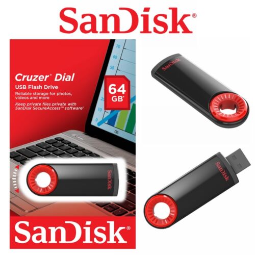 USB 2.0 32GB 64GB 16GB SanDisk Cruzer Dial Blade CZ50 CZ57 Flash Drive USBMemory - Picture 1 of 7