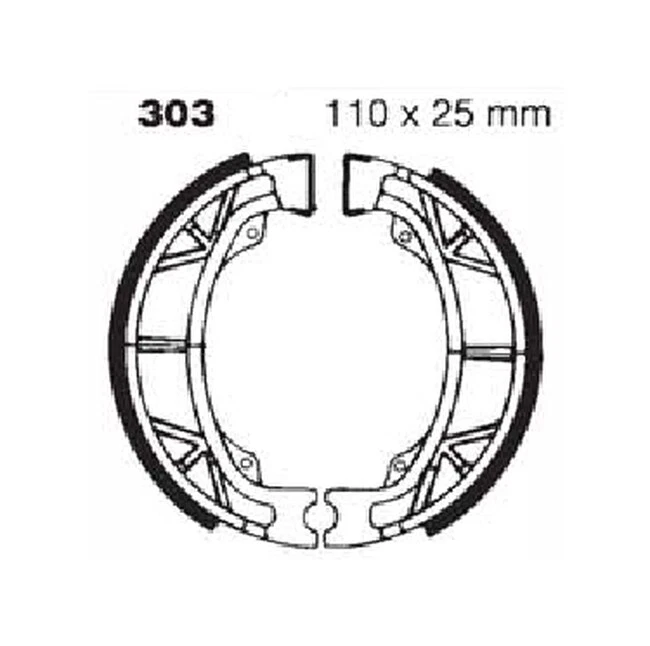 Standard Organic Brake Shoes EBC 303 - Image 4 of 4