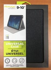 Folio Universal Case for 9-10" Tablets Landscape Stand M-Edge Heather Grey