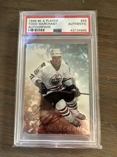 Todd Marchant 1998-99 Be A Player On Card Auto Sp #55 PSA Authentic Encased