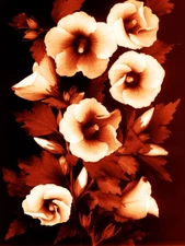 Flora Collection - Glowing - 18" x 24" Canvas Art Poster